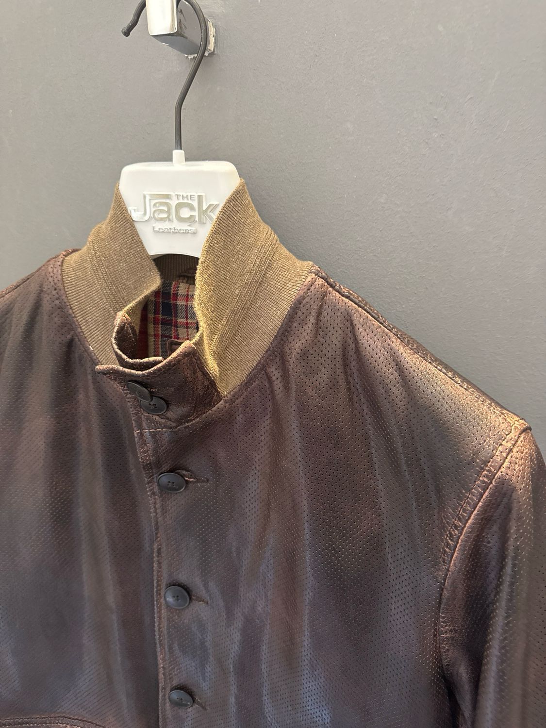 Giacca in pelle perfo The Jack