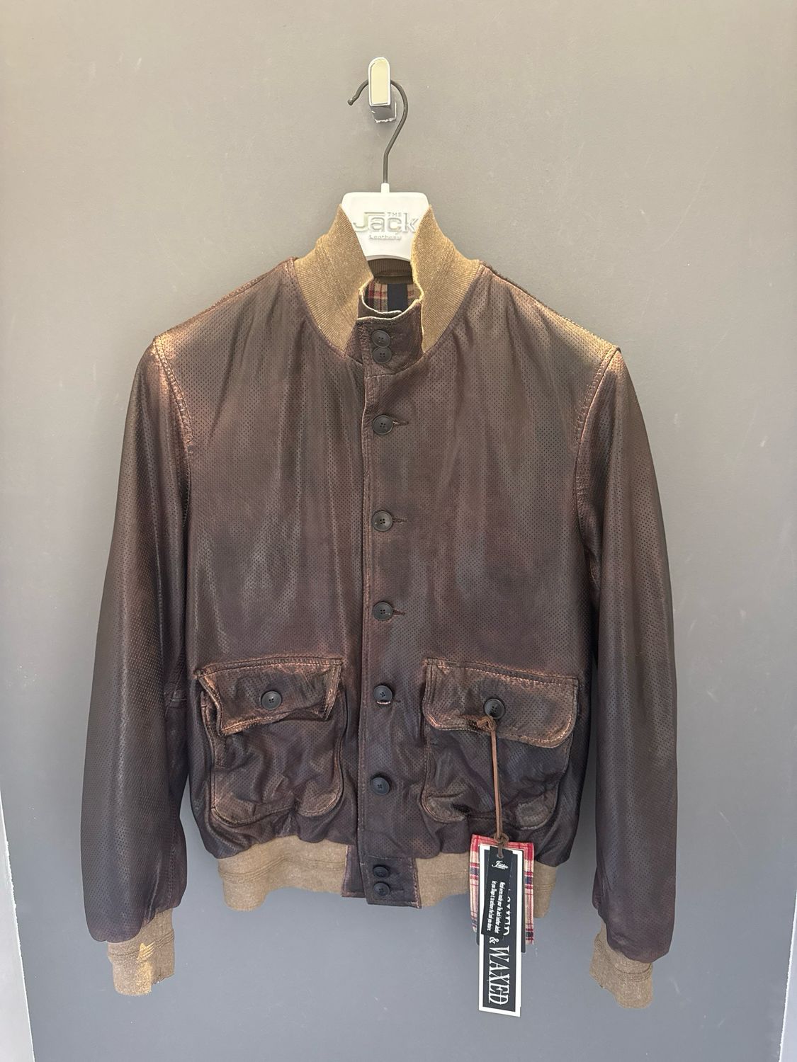 Giacca in pelle perfo The Jack