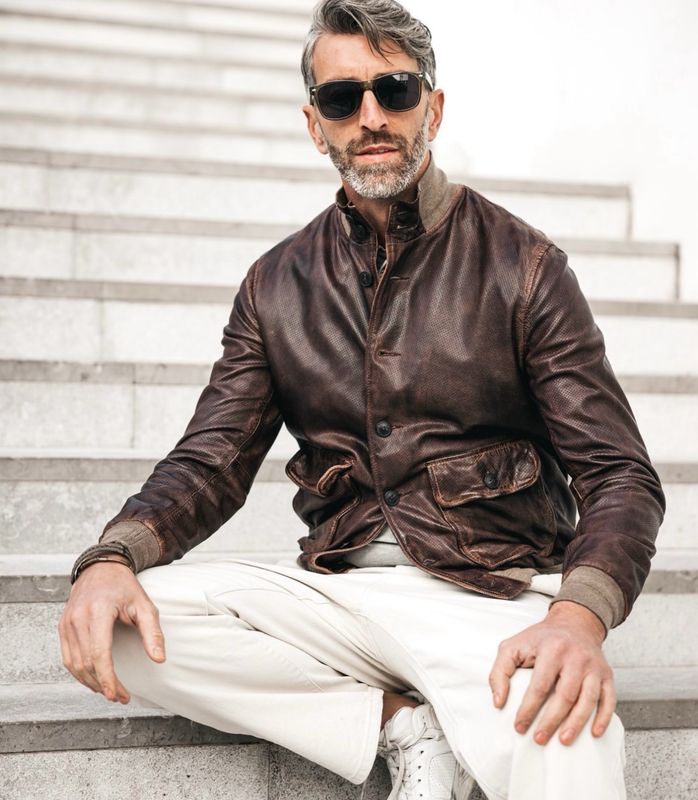 Giacca in pelle perfo The Jack