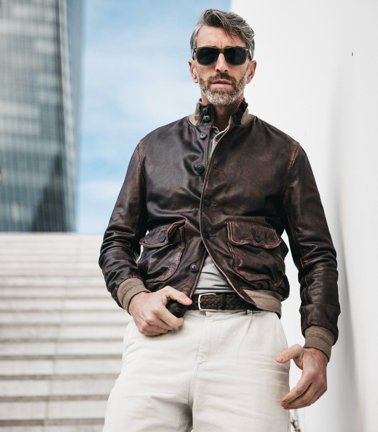 Giacca in pelle perfo The Jack