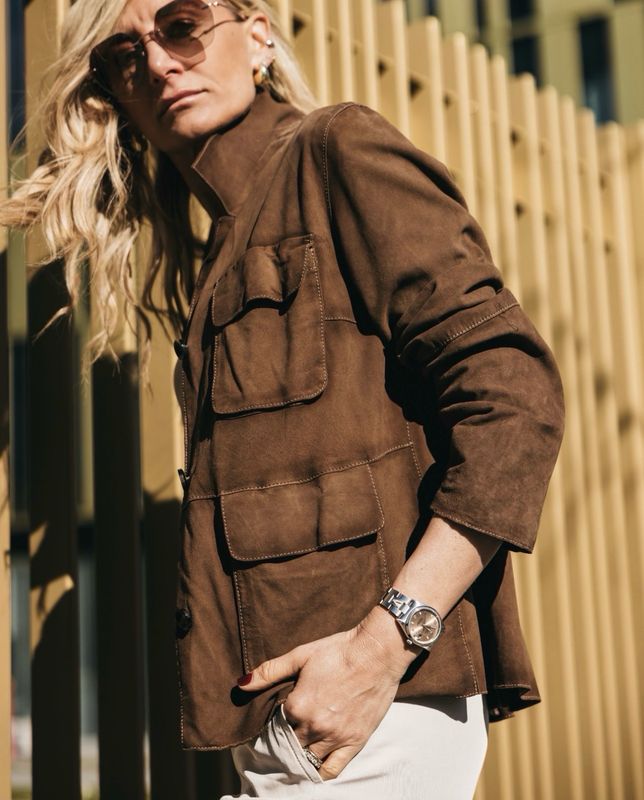 Giacca in suede The Jackie