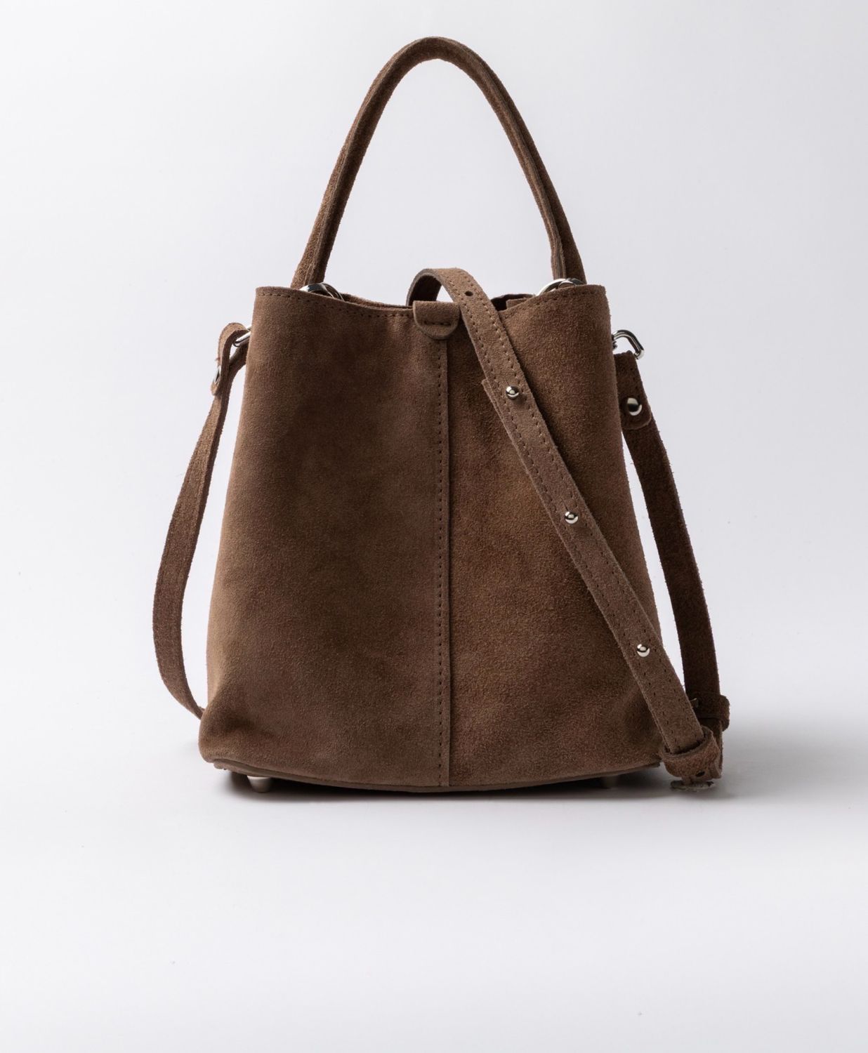 PANIERE BAG DATE SUEDE TAUPE
