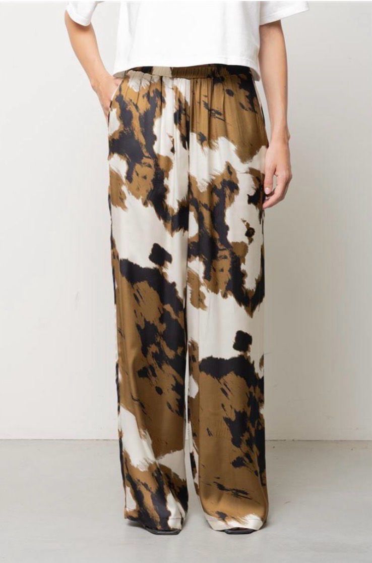 Pantalone in fantasia Kaos raso di viscosa