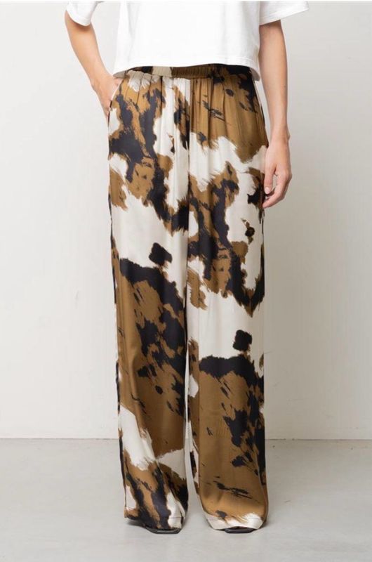 Pantalone in fantasia Kaos raso di viscosa