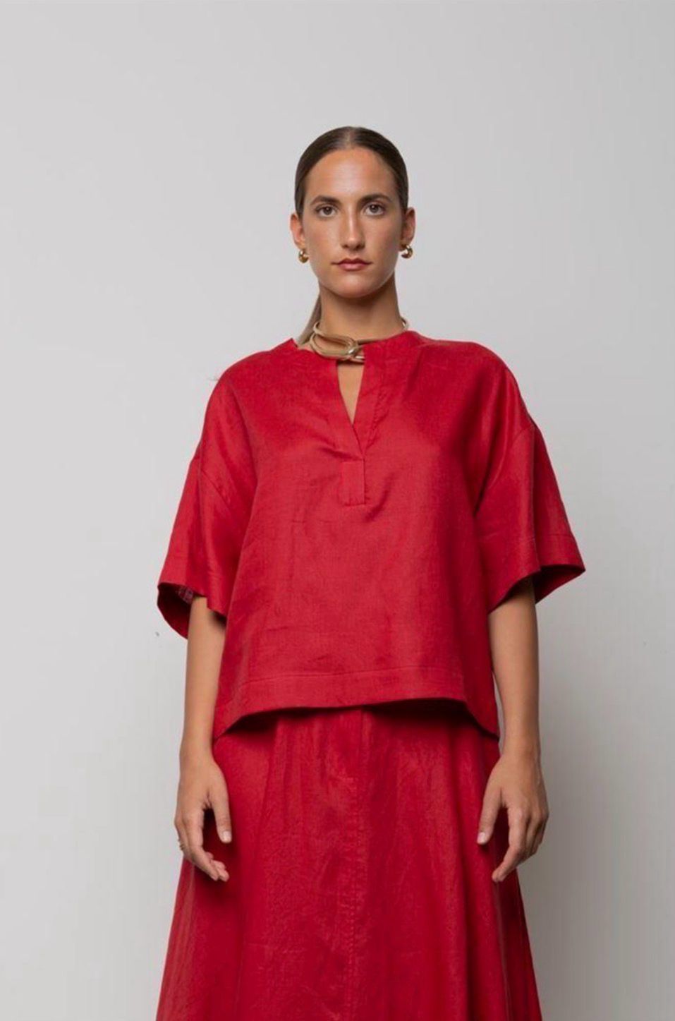 Blusa in lino Kaos