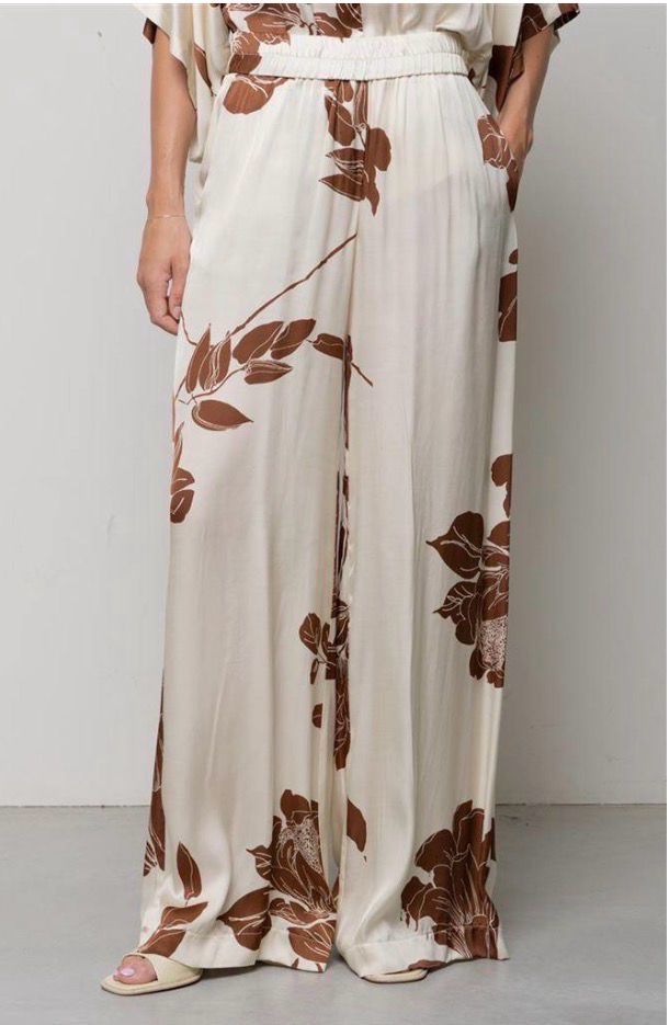Pantalone in fantasia Icona raso di viscosa