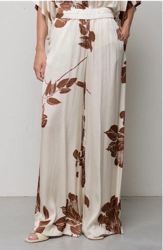 Pantalone in fantasia Icona raso di viscosa