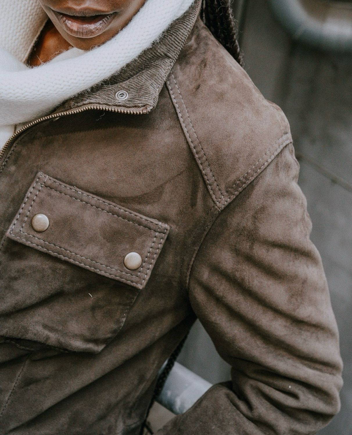 Giubbotto in suede The Jackie