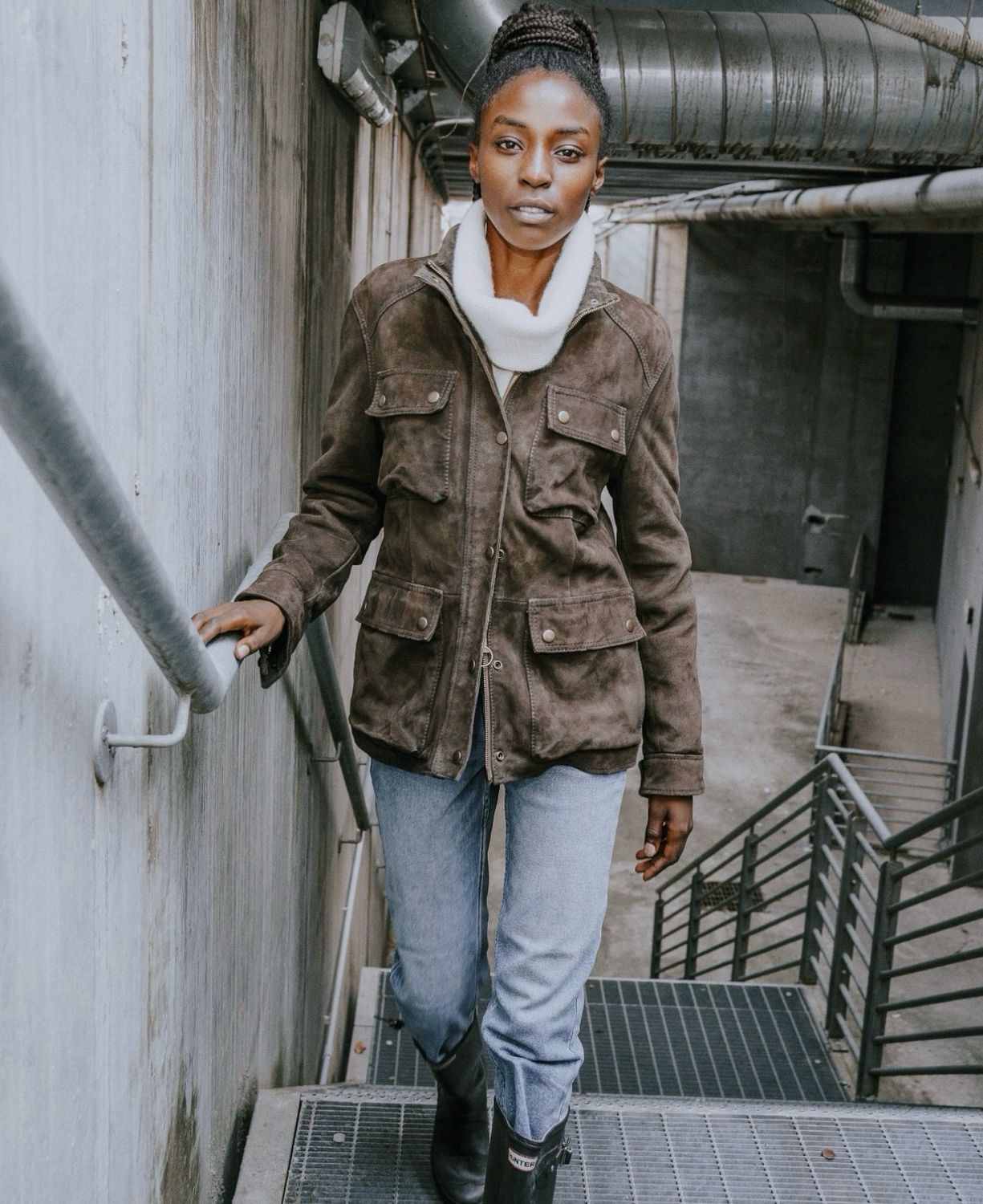 Giubbotto in suede The Jackie