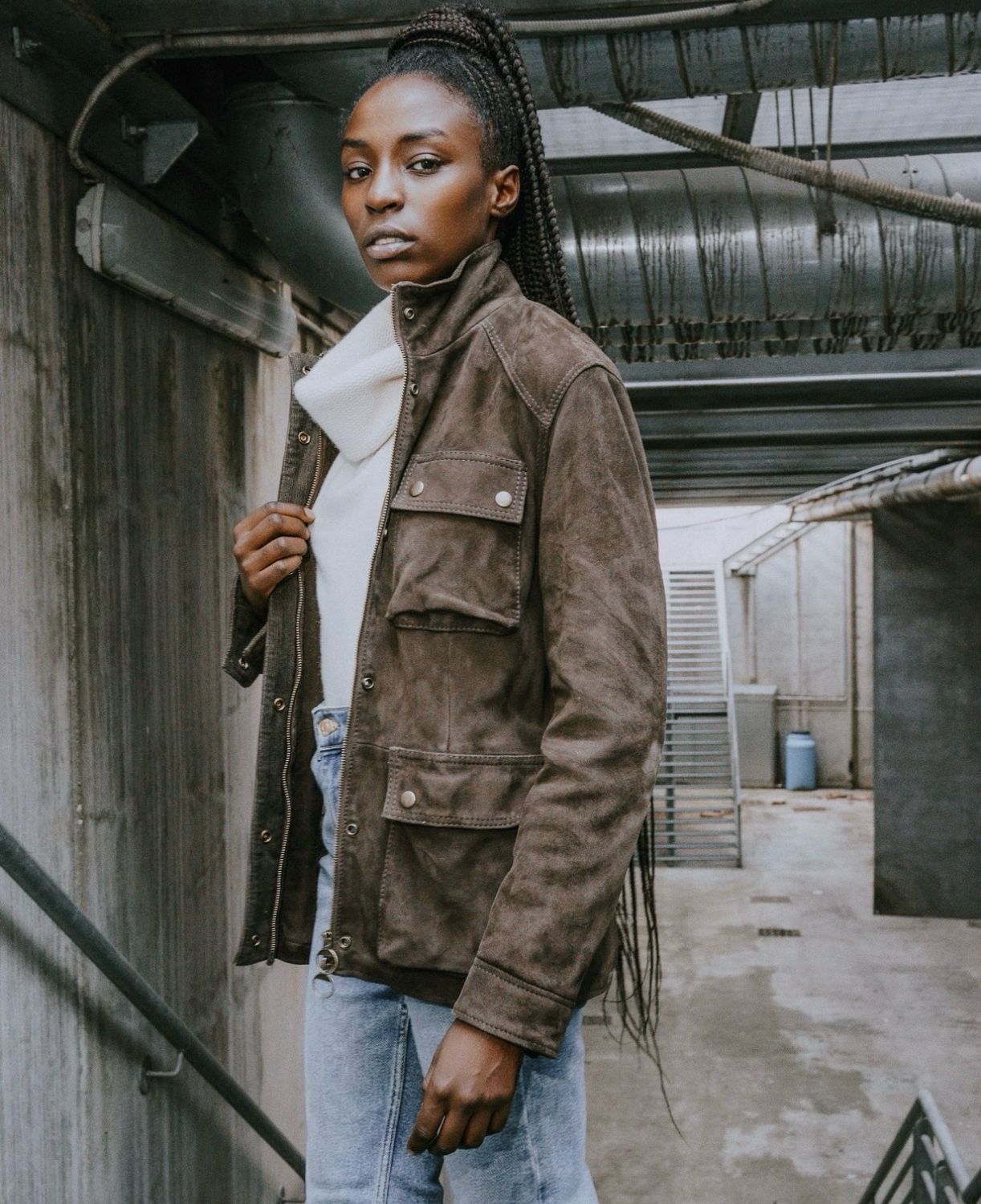 Giubbotto in suede The Jackie