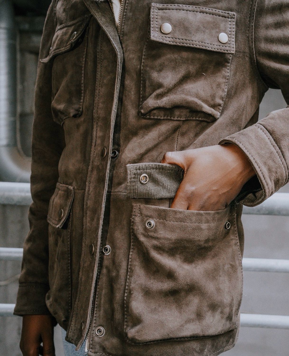 Giubbotto in suede The Jackie