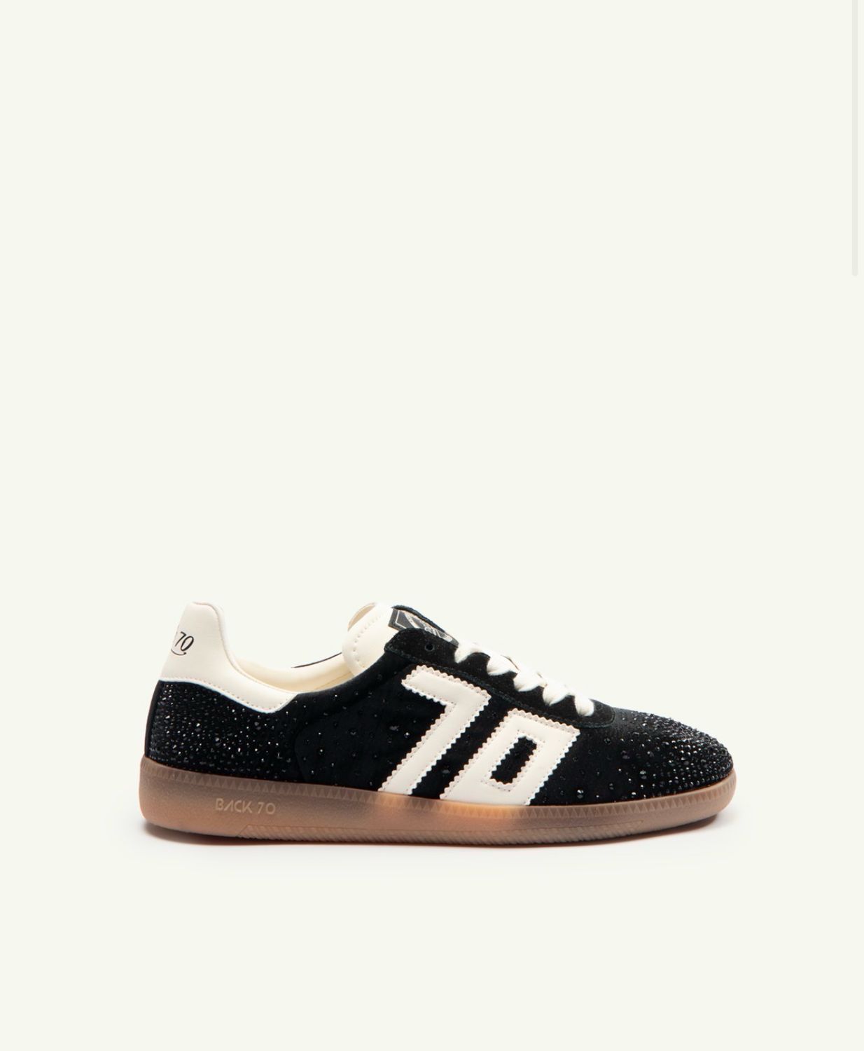 Sneakers BACK 70 strass nera