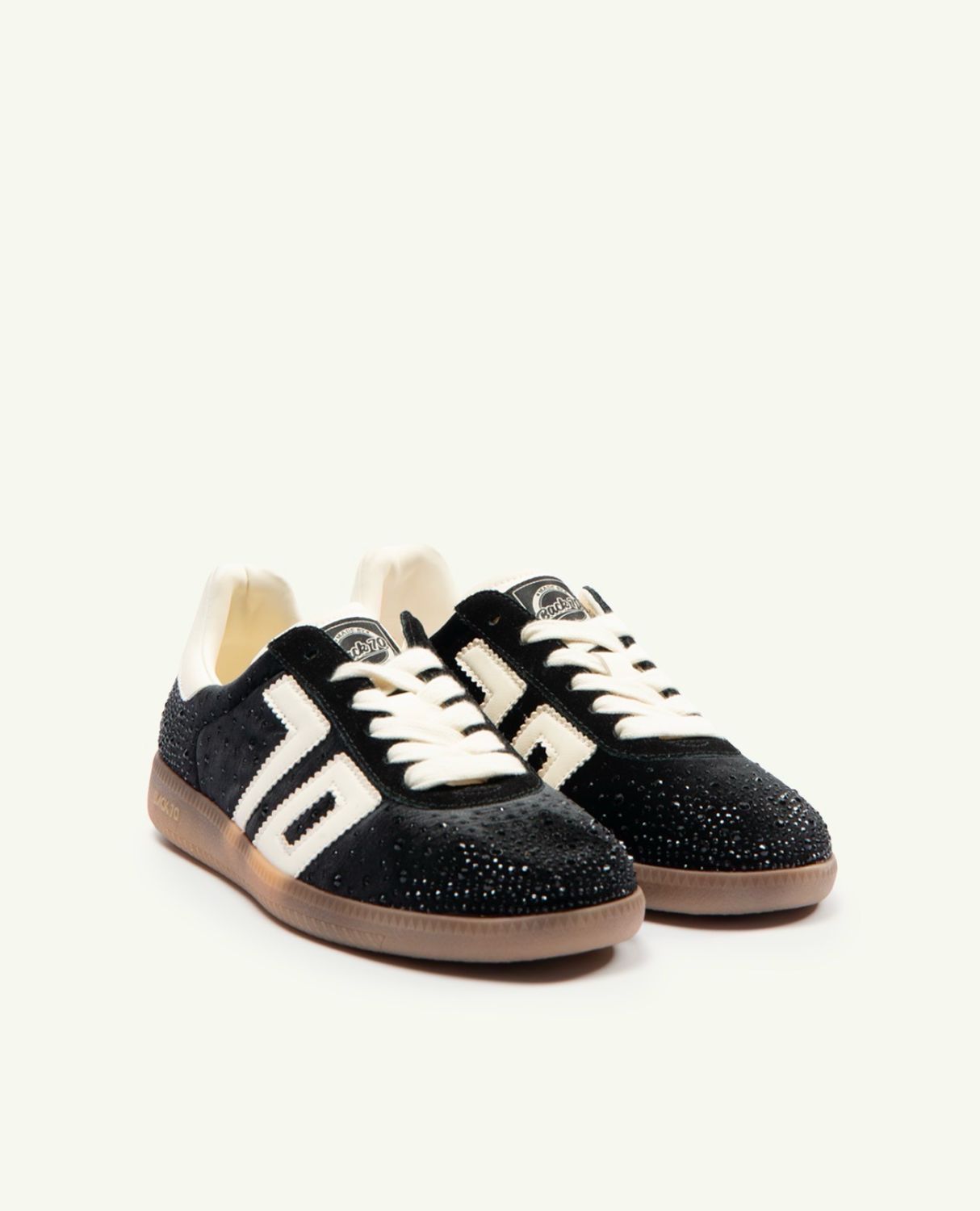 Sneakers BACK 70 strass nera