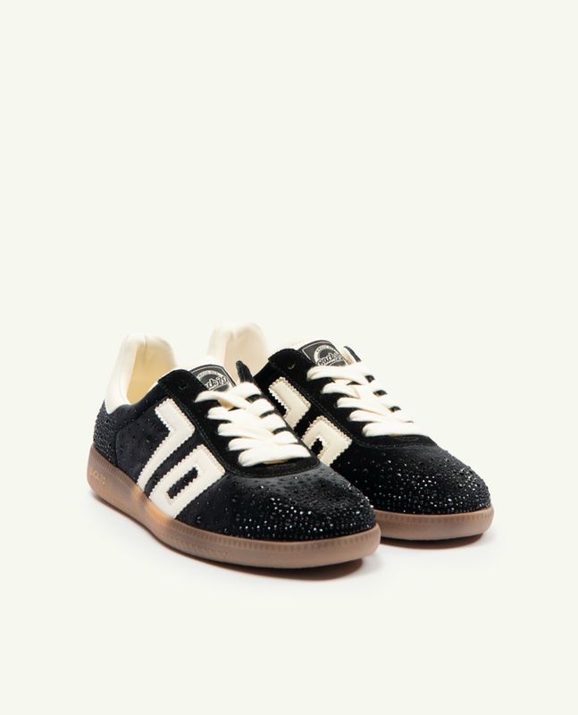 Sneakers BACK 70 strass nera