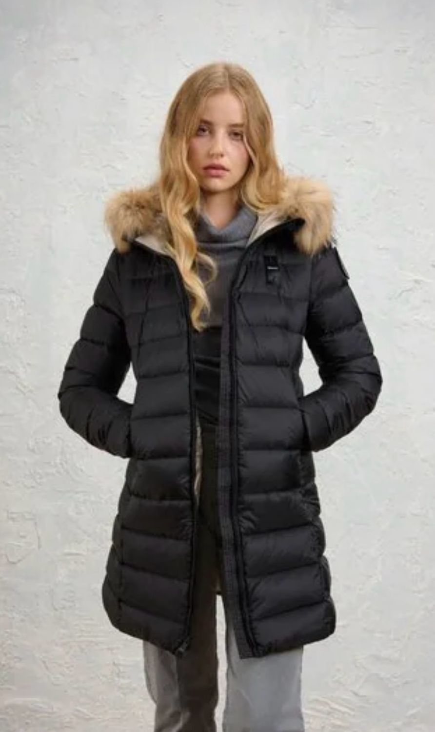 PIUMINO LUNGO BLAUER CON PELLICCIA KRISTIN