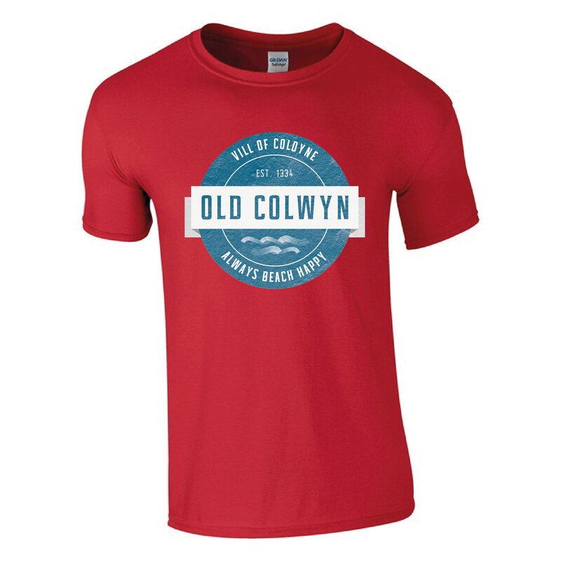 Old Colwyn badge t shirt (22 colours to choose from!)