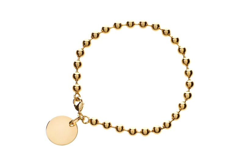 Kugelarmkette mit Goldplättchen, dick Kugelarmkette mit Goldplättchen, dick
