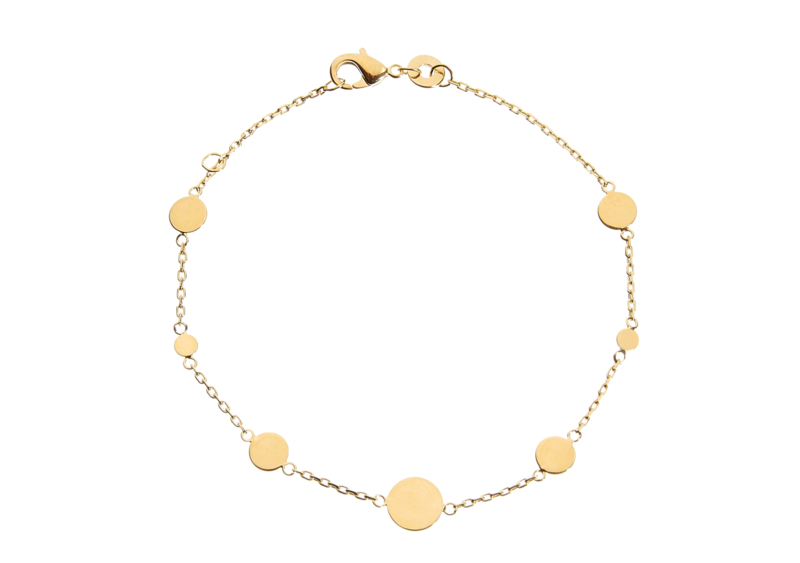 Armkette mit 7 Goldplättchen Armkette mit 7 Goldplättchen