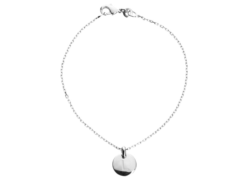 Silberarmkette mit kleinem Silberplättchen Silberarmkette mit kleinem Silberplättchen