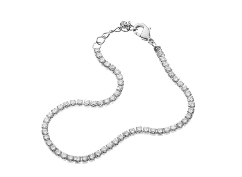 Zirkoniaarmkette silber