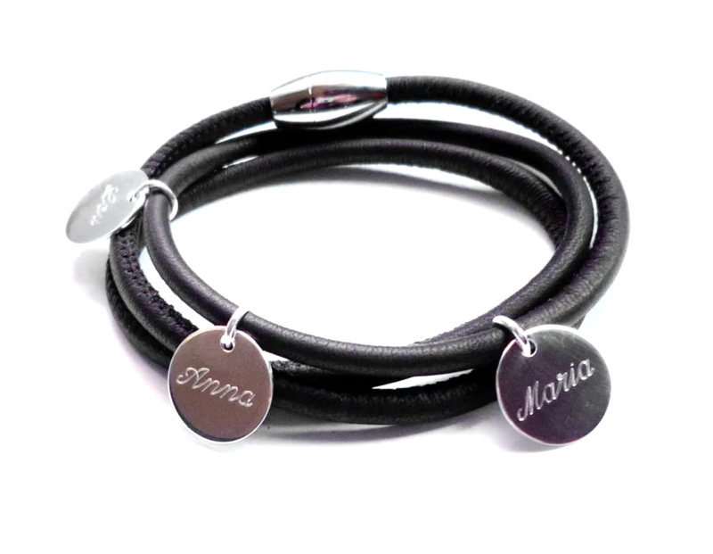 Familienarmband mit 3 Platten Familienarmband mit 3 Platten