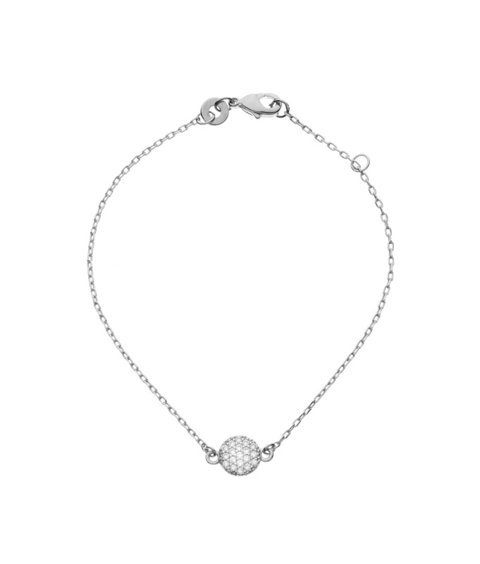 Silberarmkette Zirkoniaplättchen Silberarmkette Zirkoniaplättchen