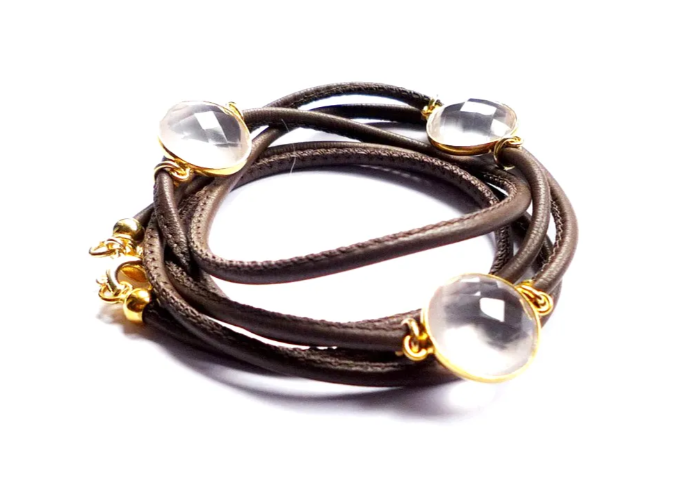 Wickelarmband Rosenquarz