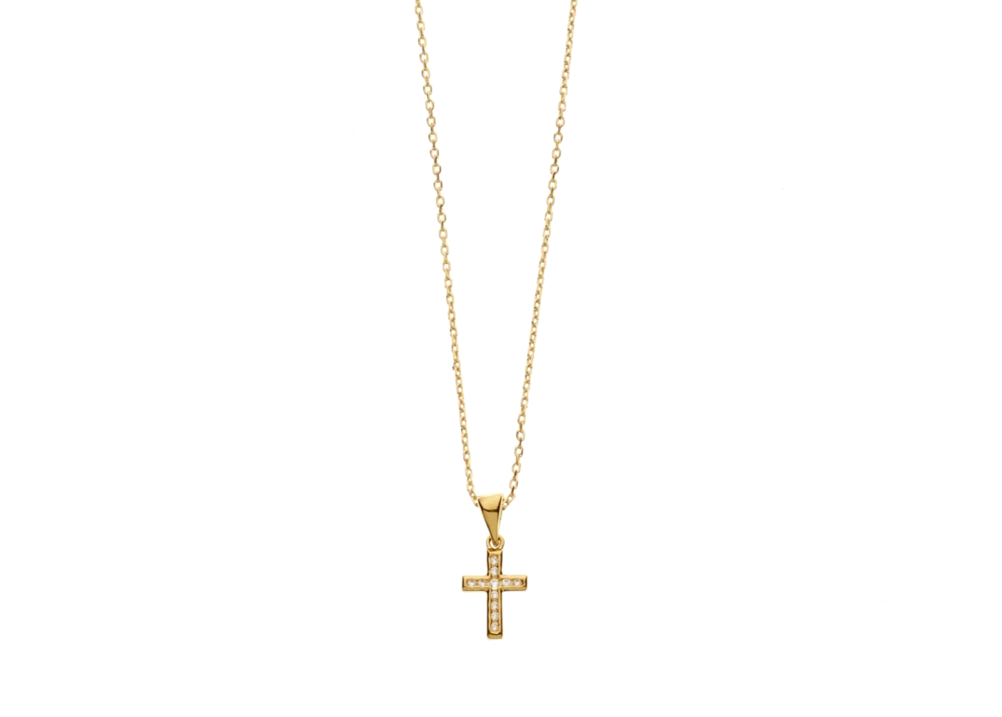 Goldkette Zirkoniakreuz