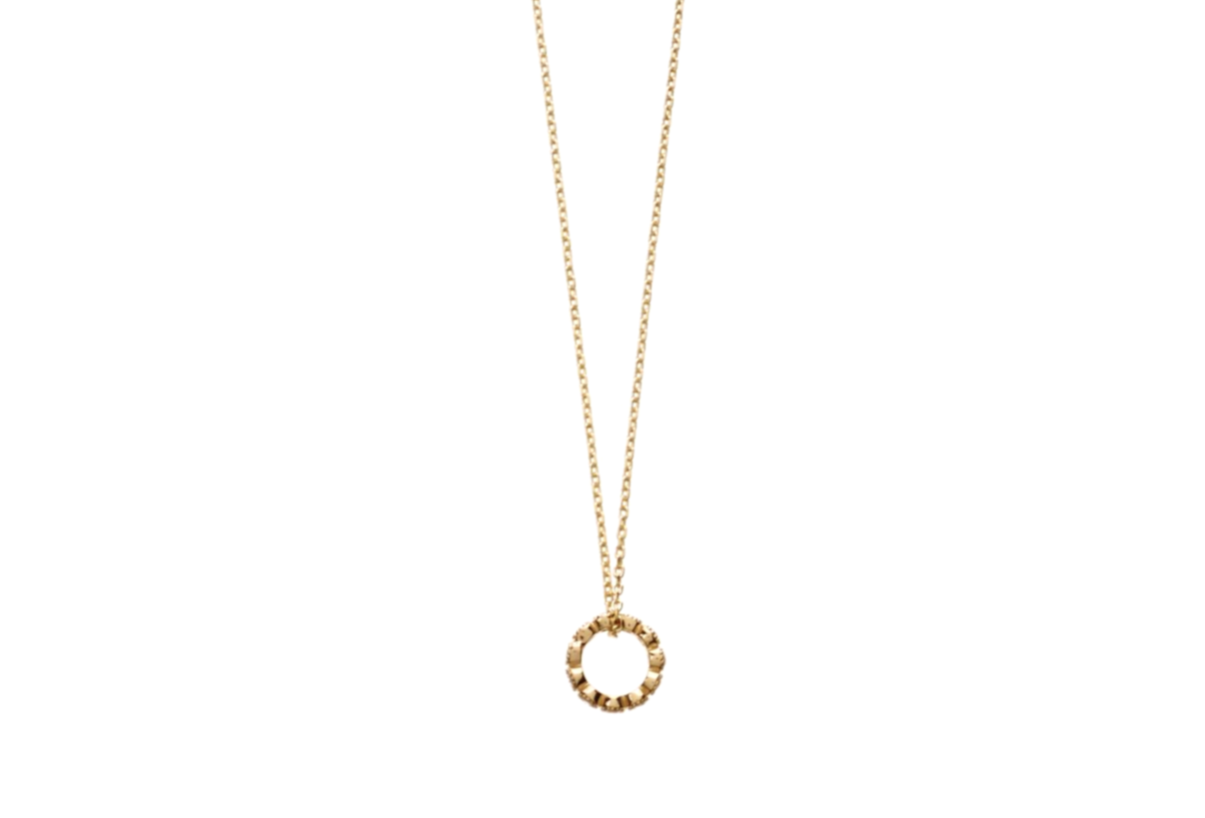 Goldkette rundes Zirkoniarondell