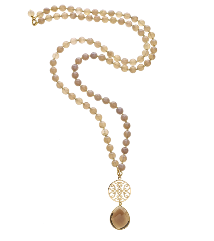 Achatkette mit Ornament
