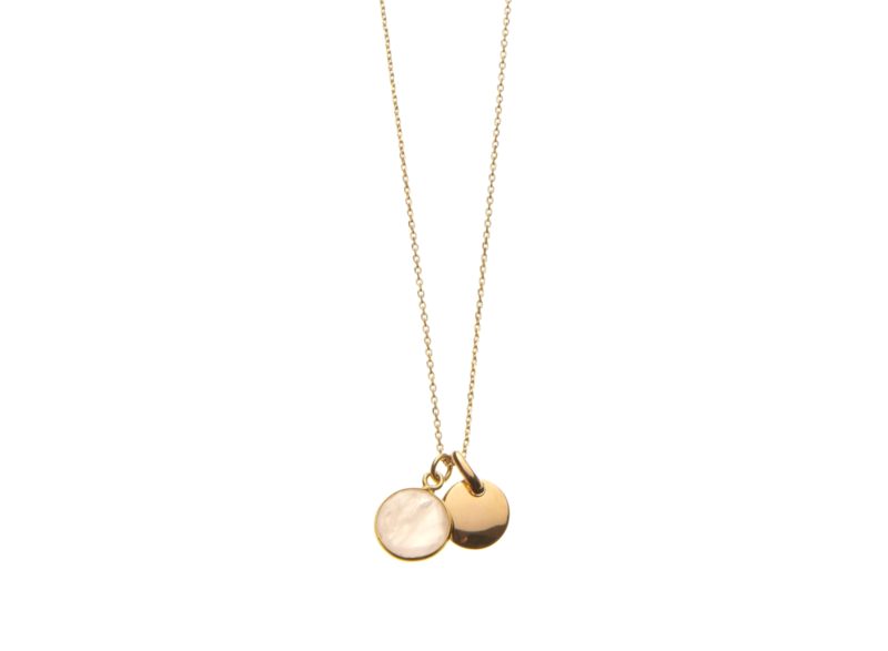Goldkette mit Edelsteinplättchen und Goldplättchen Goldkette mit Edelsteinplättchen und Goldplättchen