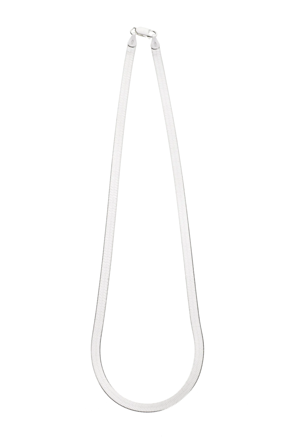 Flache Schlangenkette silber