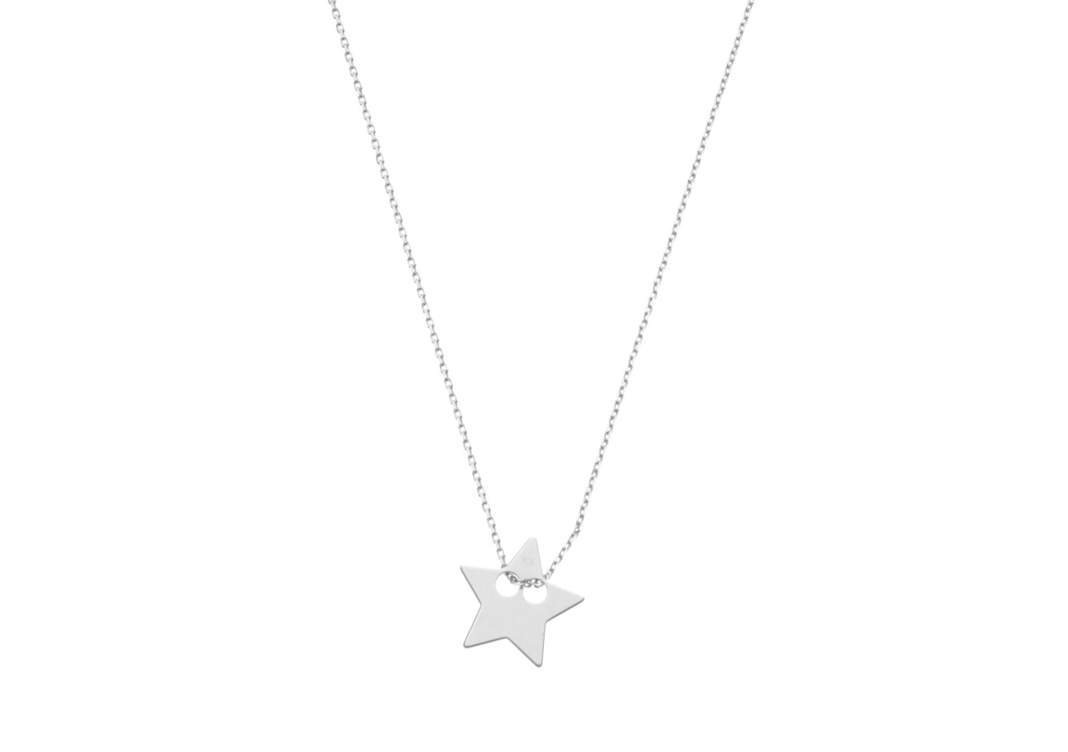 Silberkette Stern
