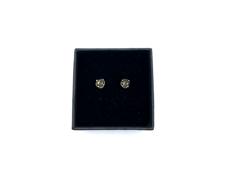 Ohrstecker Rauchquarz mit Zargen Ohrstecker Rauchquarz mit Zargen