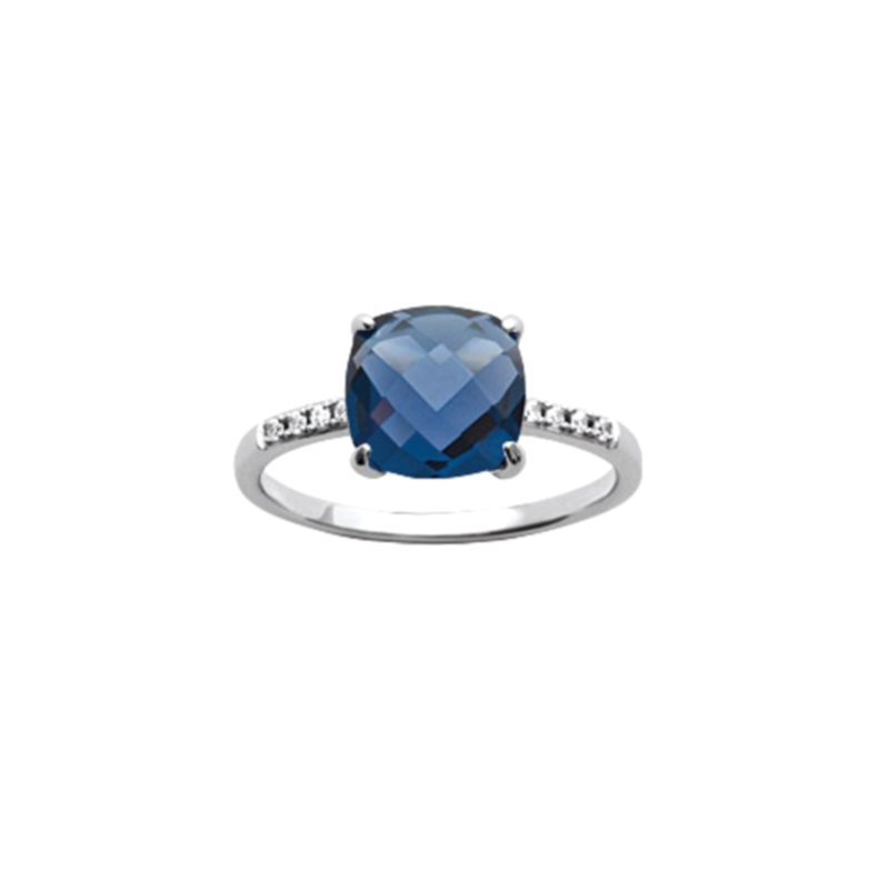 Dunkelblauer Ring mit Zirkonia Dunkelblauer Ring mit Zirkonia