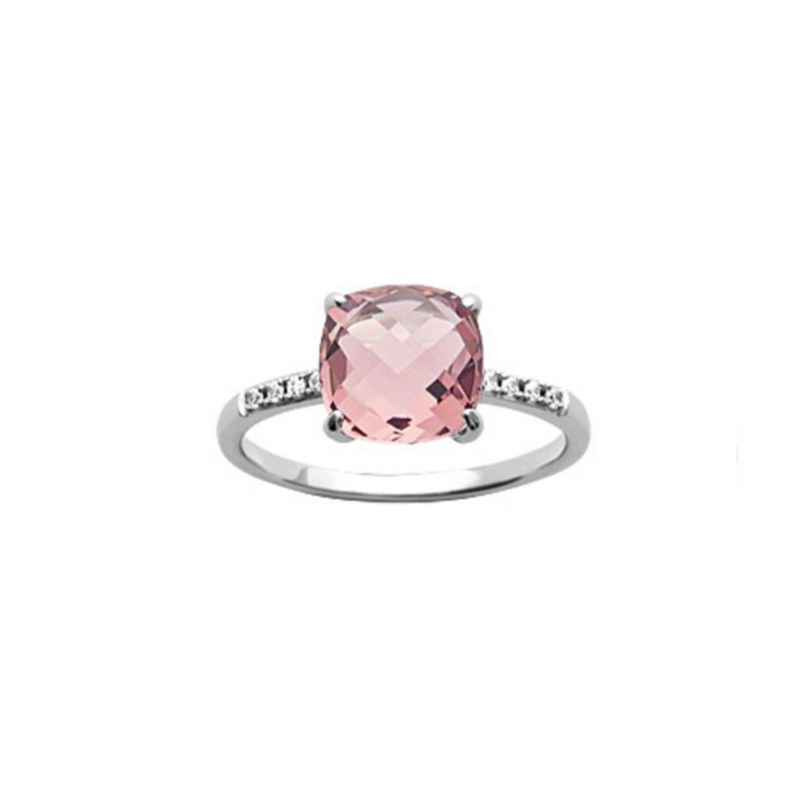 Rosa Ring mit Zirkonia