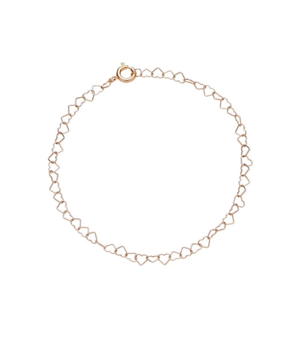 Herzchenarmkette gold