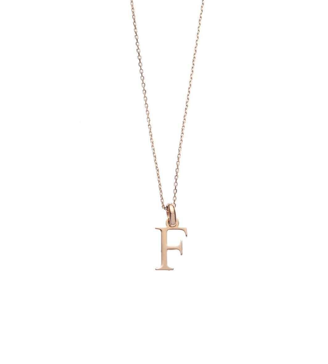 Goldkette mit Wunschbuchstabe, Druckschrift