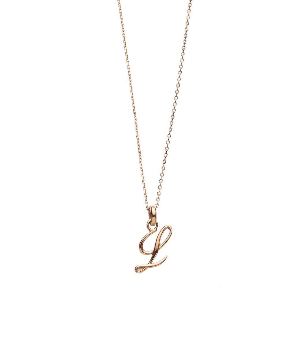 Goldkette mit Wunschbuchstabe, Schreibschrift