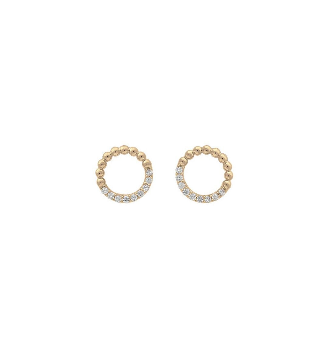 Ohrstecker Kugelkreise mit Zirkonia