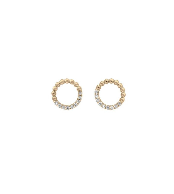 Ohrstecker Kugelkreise mit Zirkonia Ohrstecker Kugelkreise mit Zirkonia