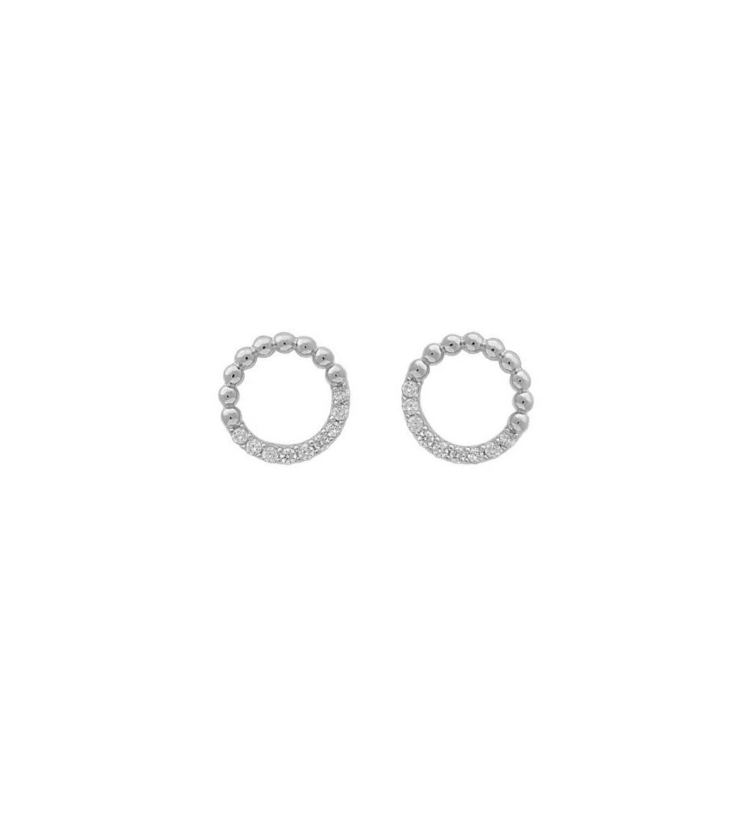 Ohrstecker Kugelkreise mit Zirkonia