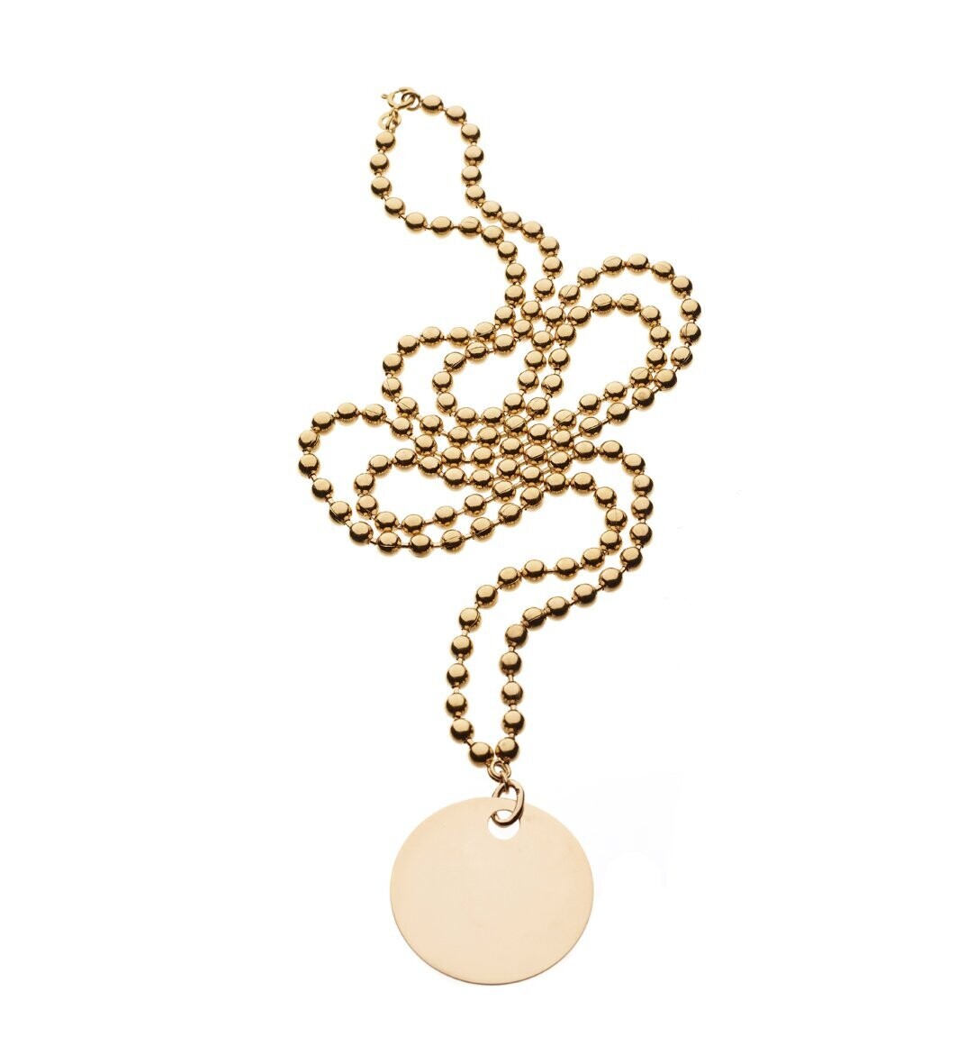 Statementkette mit Goldplatte
