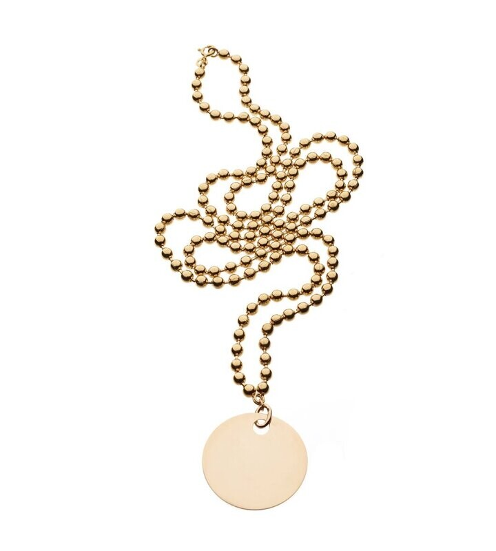 Statementkette mit Goldplatte Statementkette mit Goldplatte