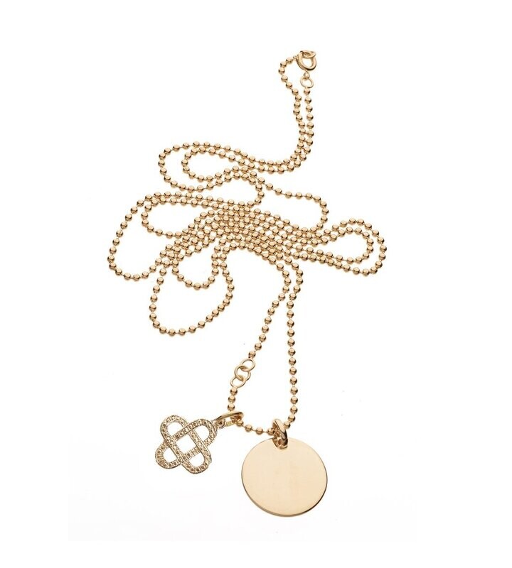 Goldkette mit Platte und Knoten Goldkette mit Platte und Knoten