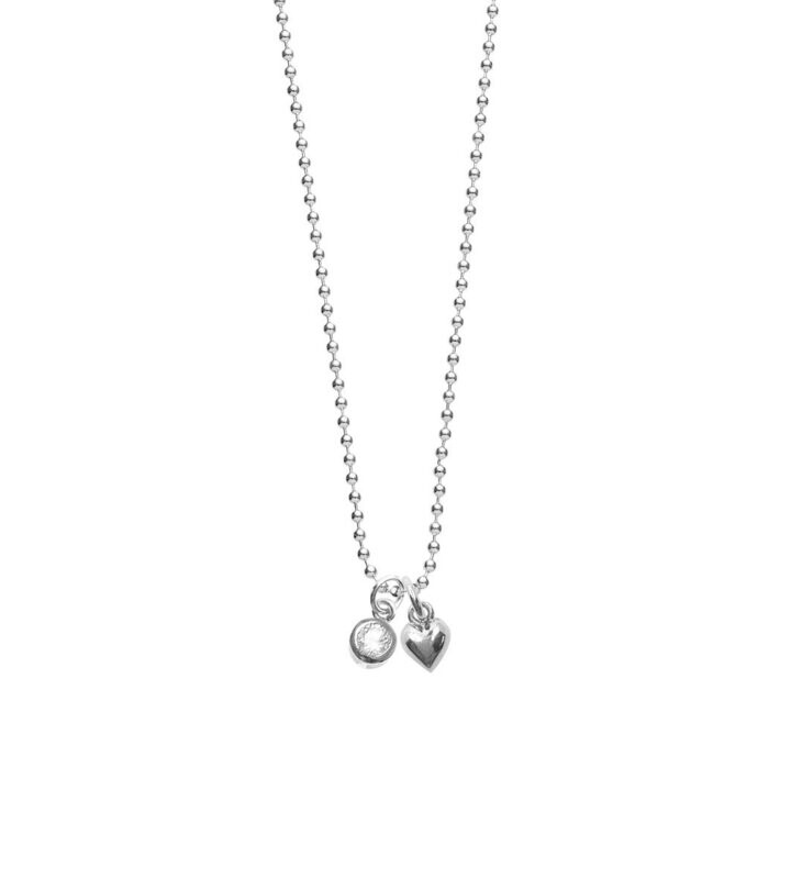 Kugelkette Minizirkonia und Miniherz Kugelkette Minizirkonia und Miniherz