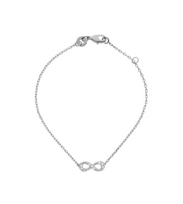 Armkette Miniinfinity mit Zirkonias silber