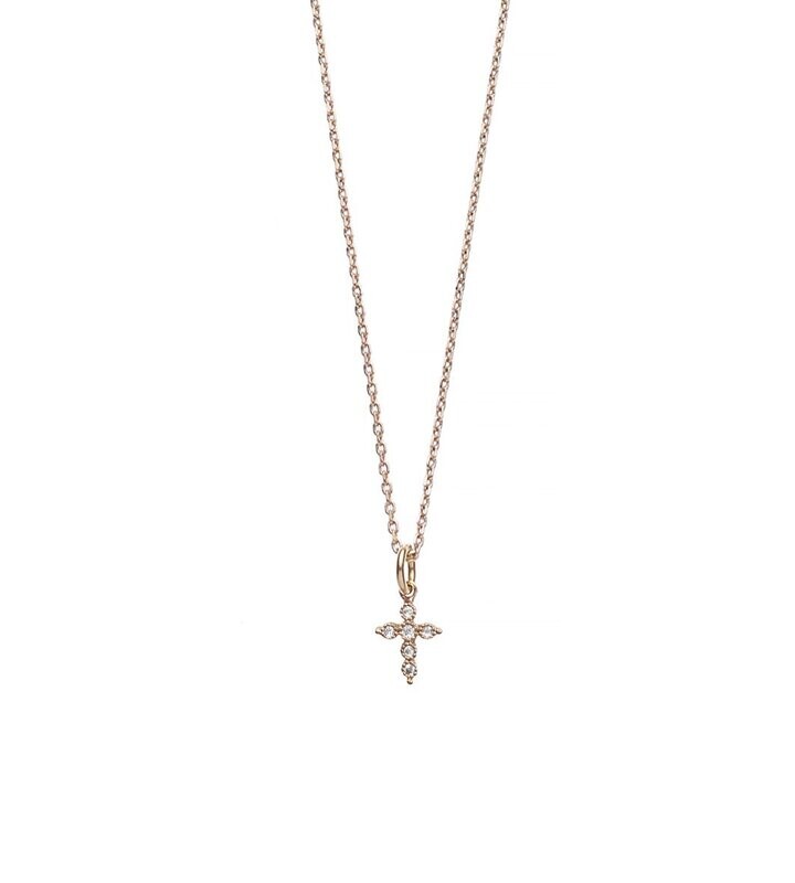 Goldkette mit Minizirkoniakreuz Goldkette mit Minizirkoniakreuz