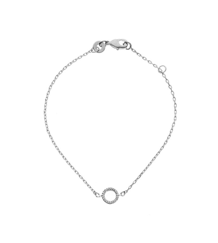 Silberarmkette kleiner Zirkoniakreis Silberarmkette kleiner Zirkoniakreis