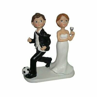 FIGURA PASTEL NOVIOS CON BALON